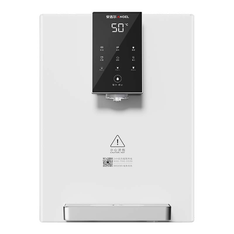 安吉尔壁挂式家用超薄管线机净饮机大流量6档温控数显 节能加热直饮水一体机 Y3611BK-G w白色