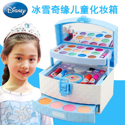 利姿儿童玩具化妆品套装彩妆指甲油女孩公主化妆盒小孩子口红冰雪开心乐园