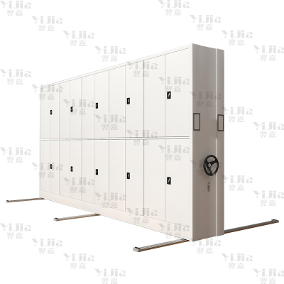 翌嘉 手摇密集架移动档案柜钢制轨道密集柜 一列5组