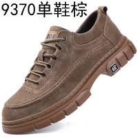 软底青年鞋新款透气工作鞋耐磨休闲皮鞋子细带简约真皮休闲男鞋子
