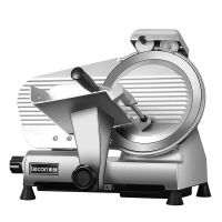 lecon/乐创 切片机全自动商用切肉机牛羊肉卷电动台式不锈钢 10寸半自动切肉片机