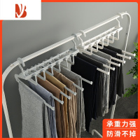 三维工匠多裤架移动伸缩多层衣架家用夹子衣柜折叠裤夹挂裤子收纳器