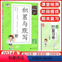 语文 [正版]2024春季小学语文积累与默写六年级下册通用版53小学基础练6年级下册看拼音写词语汉语拼音积累背诵