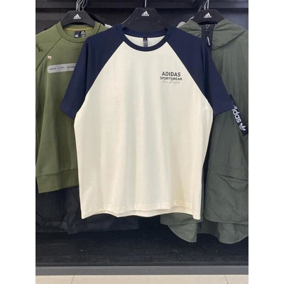 阿迪达斯短袖 男装 运动简约舒适透气圆领上衣T恤 JZ7404 D