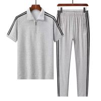 惠铁运动男女短袖T长裤两件套 polo 套