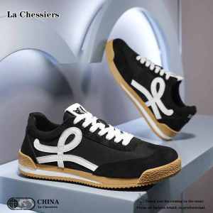 La Chessiers阿甘鞋男2025新款韩版潮流男鞋百搭运动休闲板鞋革面潮鞋