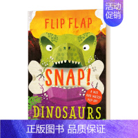 [正版]鬼脸活动玩具书 恐龙 英文原版 Flip Flap Snap Dinosaurs 弹出式立体书 翻翻书 英文版儿