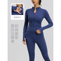 立领瑜伽服外套跑步骑行运动显瘦弹力健身瑜伽上衣女