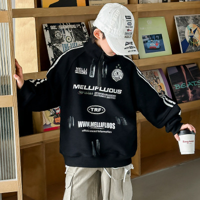 男童卫衣春季韩版儿童衣服炸街2026春秋新款中大童装秋装打底衫潮