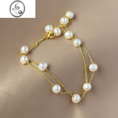 JiMi满天星淡水珍珠项链女轻奢小众高级感锁骨链2023新款颈链配饰