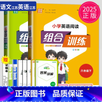 语文+英语 小学六年级 [正版]2025小学语文英语阅读组合训练六年级下册通用版小学6年级下语文英语任务型阅读理解完形填