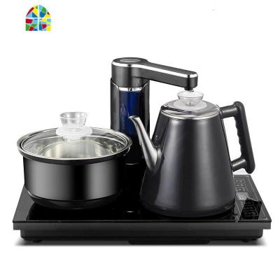 全自动上水电热烧水壶抽水茶台电磁炉泡茶功夫茶具烧水壶套装 FENGHOU 37*23黑色接桶水遥控款