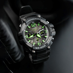 casio官方旗舰店卡西欧运动手表男 限量ins 运动防水潮流电子小黑表正品MCW-100 石英表男 学生手表男生礼物