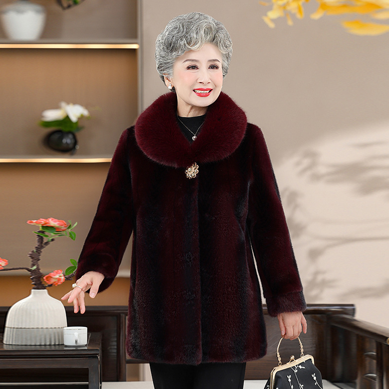 年女装老年冬装外套时尚洋气中老年人保暖大衣奶奶装仿水貂绒_1