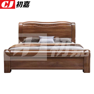 初嘉(CJ) 胡桃木实木床1.5米单人床
