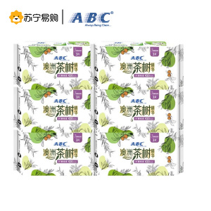 ABC卫生巾超长甜睡夜用棉柔茶树精华卫生巾420mm*3片*6包
