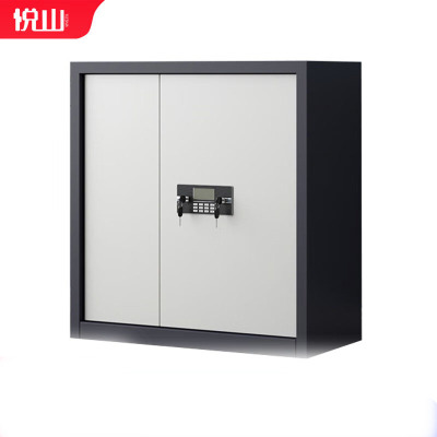 悦山钢制文件柜无斗单节保密柜灰白套色电子密码锁900*420*940mm 保密柜 YSOA3fo05DZHTB