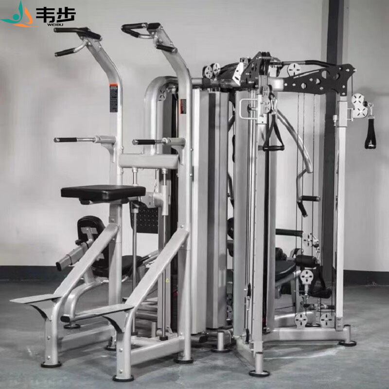 韦步WF-2017B四站位综合训练器多功能四人站飞鸟龙门架综合力量训练器材健身房商用