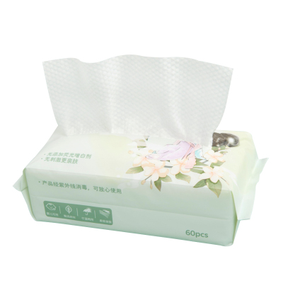 洁玉 干湿两用国风洗脸巾 20cm*20cm×60片 3包装 F2001+3