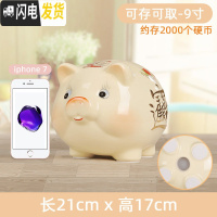 三维工匠储蓄大号只进不出不可存可取大人用可爱男女孩儿童家用金猪存钱罐 9寸:长21CM,宽17CM储蓄罐