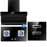 樱花(SAKURA)烟灶消套装7字型抽油烟机家用顶吸侧吸式油烟机CXW-280-QA01+BBG09+c01天然气