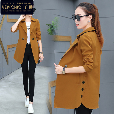 广赫加肥加大码女装200斤胖妹妹显瘦2020早春胖mm新款中长款风衣外套夹克