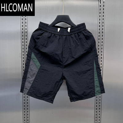 HLCOMAN短裤男士夏季薄款宽松直筒韩版潮流条纹速干运动裤青年休闲五分裤