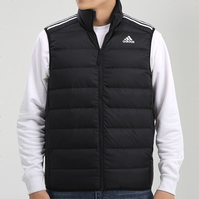 adidas阿迪达斯外套男装2020秋冬季新款羽绒背心立领休夹克GH4583