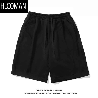 HLCOMAN欧美式vibe街头基础款纯色直筒短裤男夏季痞帅嘻哈百搭五分运动裤