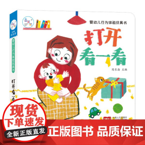 海润阳光 婴幼儿行为体验玩具书 打开看一看 0-2岁启蒙儿童早教翻翻阅读幼儿学前婴儿不易撕烂益智玩具推拉书 触摸3d洞洞