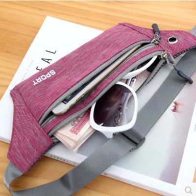 手机腰包女隐形运动户外帆布多功能胸包男通用超薄防水包小腰包