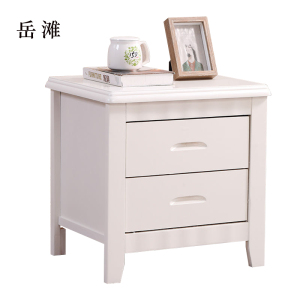 岳滩床头柜简约现代卧室床边储物柜标准款白色50*41*50cm