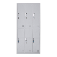 乙壬收纳柜财务档案柜资料柜加厚文件柜办公室带锁铁皮柜六门更衣柜