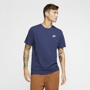 耐克(NIKE)yysports 耐克短袖T恤蓝色男装夏季新款运动半袖圆领体恤衫AR4999-410 AR4999-41