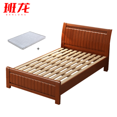 班龙实木床136*206*96cm+床垫套