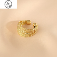 JiMi金属素圈戒指女时尚个性2023新款欧美风夸张食指戒指环潮