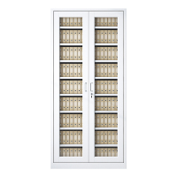 汉诺鑫威凭证柜会计收纳柜财务档案柜资料柜加厚文件柜办公室带锁铁皮柜通玻柜九层