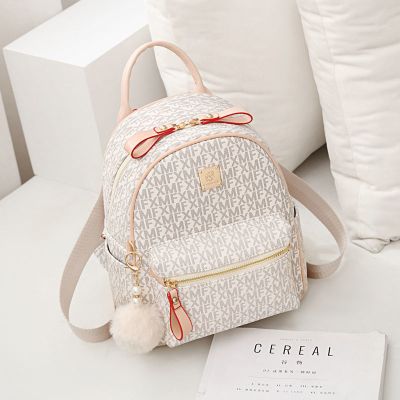 2021流行双肩包女高级质感大容量软皮女士背包潮莎丞