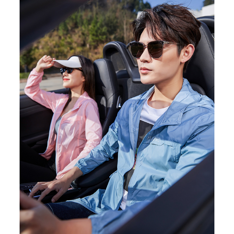 波梵森春夏户外防晒皮肤衣upf40 轻薄透气防泼水情侣旅游男女上衣