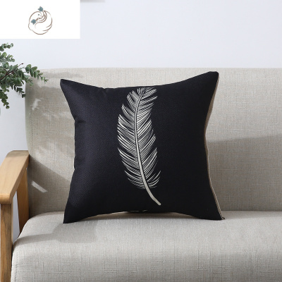 北欧风简约抱枕沙发腰靠方靠垫办公腰枕不含芯床头靠背定制靠枕套舒适主义