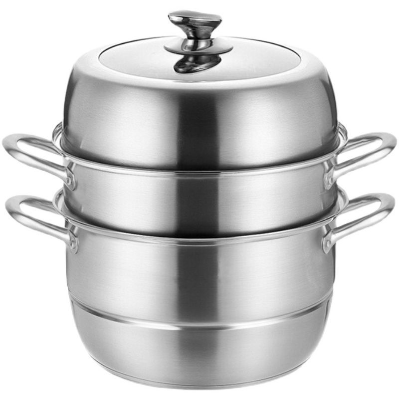 赫巴兹蒸锅304不锈钢特厚多层蒸笼大容量蒸屉燃气灶电磁炉1310D