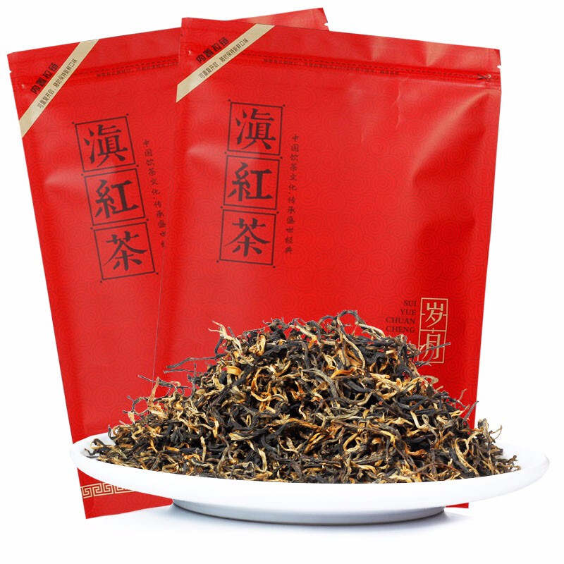 滇红茶叶云南凤庆滇红茶毛峰袋装 滇红工夫红茶茶叶100克