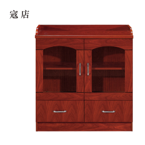 寇店胡桃色餐边柜简约茶水柜二门800*400*860[工厂现做 7天内发货]