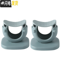 三维工匠无痕粘胶挂拖把夹置物架卫生间墙壁挂钩免打孔强力扫把卡扣固定架 升级版绿色[2个装]