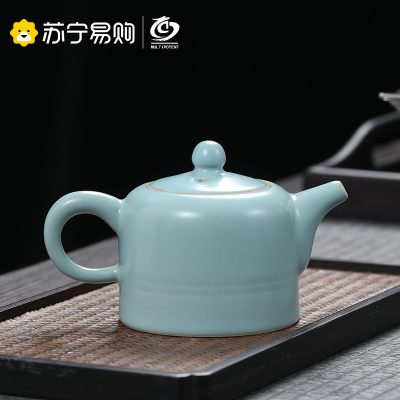 元青茶壶(MULTIPOTENT)汝窑茶壶开片可养陶瓷功夫茶具泡茶壶单壶 颂德壶160ML