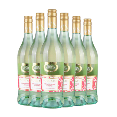 澳洲进口布琅兄弟莫斯卡托草莓奶油风味甜白葡萄酒配制酒整箱六支750ml*6
