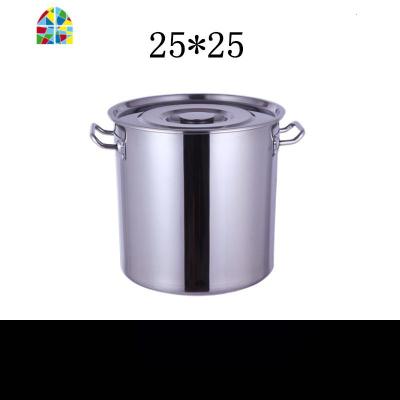 加厚电磁炉专用汤桶汤锅304不锈钢桶带盖商用酒店圆桶油桶带磁不锈 FENGHOU 电磁炉专用桶25*高25