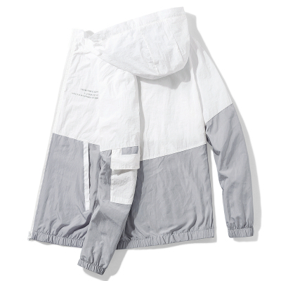 帆汀(Ajafighting)男士防晒衣2021韩版皮肤衣男装连帽休闲外套情侣款防晒服夏款风衣夹克男女户外薄款外套