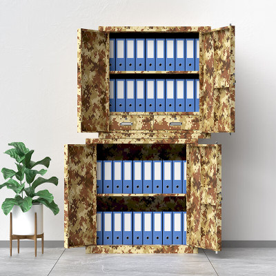 域赢保密柜文件办公档案资料柜钢制保险柜电子密码锁迷彩色分双节