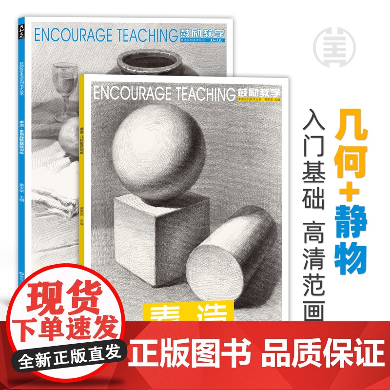 素描静物几何形体临摹画册套装书籍敲门砖石膏美术零基础入门教程自学初学者铅笔结构单体组合手绘练习册绘画成人教材诀窍范本经典